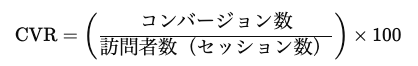 CVRの計算式