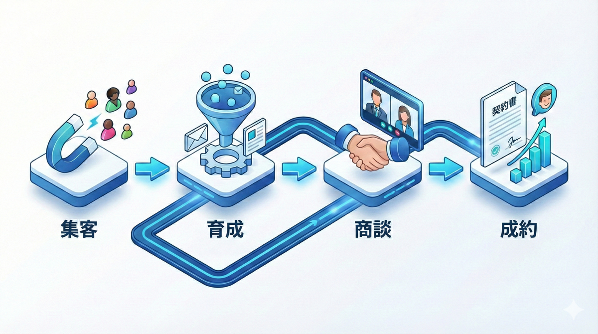 集客・育成・商談・成約のフルファネル戦略