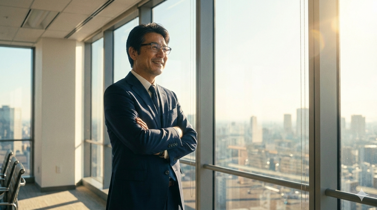 成功し、自信に満ちた経営者